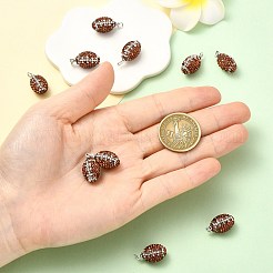 10 Stück handgefertigte Strass-Anhänger aus Polymer-Ton&nbsp;CLAY-CJ0002-08