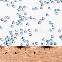 TOHOラウンドシードビーズ  日本製シードビーズ  （263)つの内側の色のabクリスタル/ライトカプリ  8/0  3mm  穴：1mm  約222PCS /ボトル  10 G /ボトル&nbsp;SEED-JPTR08-0263