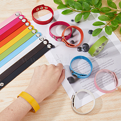 30шт. 10 цвета искусственной кожи простые однотонные браслеты-шнурки набор BJEW-DC0001-05