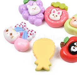 Undurchsichtige Cabochons aus Kunstharz mit Tiermotiv&nbsp;CRES-T027-01M