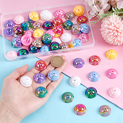 60 шт. 10-цветные непрозрачные акриловые бусины с УФ-покрытием FIND-PH0026-82