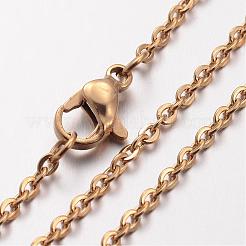 Ионное покрытие(ip) ожерелье из нержавеющей стали 304 MAK-K004-20G