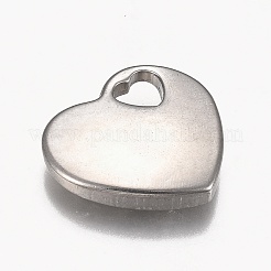 304ステンレスペンダント  ハート  ステンレス鋼色  26x28x5mm  穴：6x7.5mm&nbsp;STAS-Z012-02P