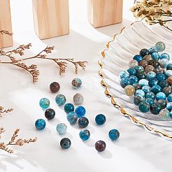 Круглые бусины пряди природного апатита G-NB0003-83