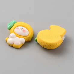 Кабошоны из непрозрачной смолы с фруктовым характером RESI-WH0029-28A