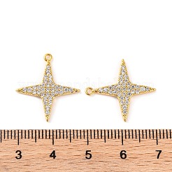 Латунные микропаве прозрачные подвески с фианитом KK-U017-10C-G