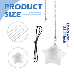 Estensori per catena di trazione per ventilatore da soffitto in vetro a stella&nbsp;HJEW-TAC0139