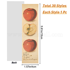 Закладки из бумаги с фруктовым узором для офиса и школы&nbsp;AJEW-GF0004-40C