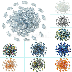 100шт гальванические прозрачные стеклянные бусины&nbsp;EGLA-YW0005-28A