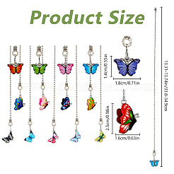 Подвески из эмали из сплава бабочки&nbsp;AJEW-DC00002