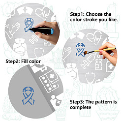 Трафареты для резки металла из нержавеющей стали DIY-WH0289-081