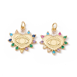 Реечное покрытие латунь микро паве разноцветные подвески из кубического циркония&nbsp;ZIRC-C040-15G