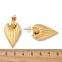 Orecchini a bottone in acciaio inossidabile 304&nbsp;EJEW-M069-04G