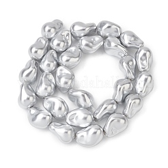 Нити бусин из гальванизированного непрозрачного стекла&nbsp;EGLA-H113-08B