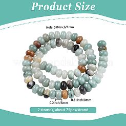 2 нити натуральных цветочных бусин амазонита нити&nbsp;G-PA0001-86