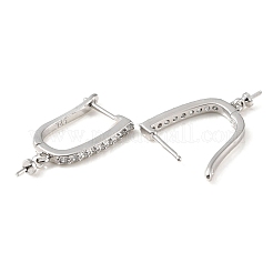 Серьга-кольцо из латуни с микропаве из кубического циркония KK-C021-12P