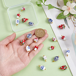 20 шт. 5 подвески ручной работы в стиле лэмпворк и фарфора&nbsp;PALLOY-NB00017