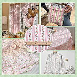 Tessuto di cotone con motivo floreale da 1 m&nbsp;DIY-PH0036-57