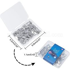 304ステンレススチール製刻印入りブランクタグチャーム  長方形  ステンレス鋼色  11x4x1mm  穴：1.5mm&nbsp;STAS-UN0002-83P