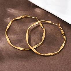 Серьги-кольца из нержавеющей стали 304&nbsp;EJEW-I320-25G-02