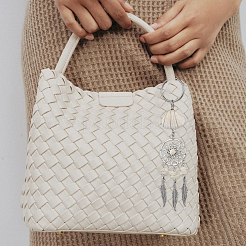 2 комплект брелоков из сплава в тибетском стиле с натуральными ракушками и синтетической бирюзой KEYC-SP0001-33