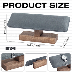 Espositori per braccialetti con barra a T in velluto con base in legno&nbsp;BDIS-WH0010-10B