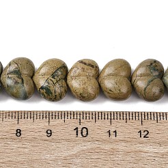 Натуральные бусины с прожилками зеленого дракона&nbsp;G-D098-B03