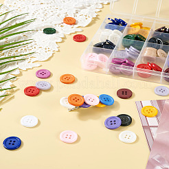 160 шт. 20 цвета пуговицы из смолы с 4 отверстиями&nbsp;BUTT-TA0001-29C
