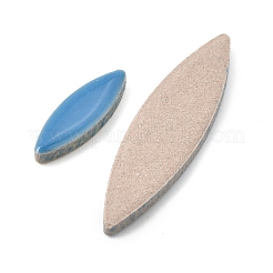 平らで細長い葉模様の磁器モザイクタイル  DIYモザイクコースター用の、様々なサイズの柳の葉のセラミックカボション  植木鉢と受け皿の製作  コーンフラワーブルー  25~50x8.5~13.5x5mm&nbsp;PR-CBA4734-02C