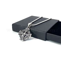 Ожерелья из нержавеющей стали с подвеской в виде креста викинга для мужчин и женщин IC1039