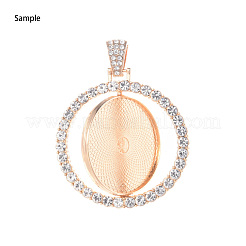 Pendentif de support de cabochon en alliage&nbsp;PALLOY-S107-005B-RS