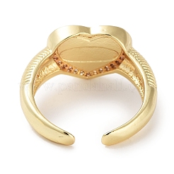 Покрытие стойки латунь паве прозрачный кубический цирконий открытые манжеты кольца RJEW-M172-14G