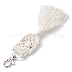 Подвеска ручной работы из хлопковых ниток и смолы в стиле макраме от сглаза HJEW-JM02627-02