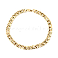 Браслеты-цепочки кубинского плетения из нержавеющей стали 304 для женщин&nbsp;BJEW-F527-06G