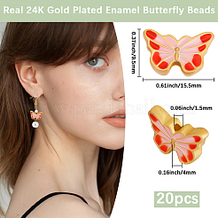 20шт эмалевые бусины из сплава ENAM-BBC0001-03