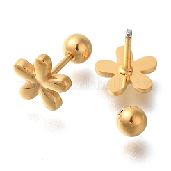 Ионное покрытие (ip) 304 нержавеющая сталь серьги-гвоздики EJEW-H008-01G