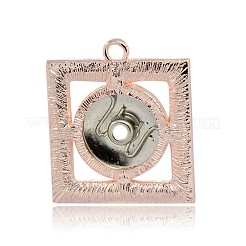 Изготовление кулонов из латуни со стразами из сплава золота оттенка шампанского&nbsp;MAK-J007-68CG