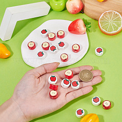 20 Stück 2 Stile Weihnachtsthema handgemachte Porzellanperlen&nbsp;PORC-TA0001-54