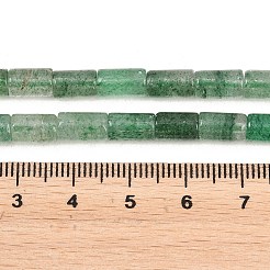 天然の緑のイチゴクォーツビーズ連売り  コラム  7.5~9x5~5.5mm  穴：0.7~0.8mm  約48個/連  15.35''（39センチメートル）&nbsp;G-F832-B06-01B