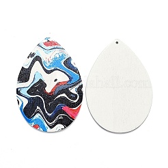 Gros pendentifs en bois imprimés&nbsp;WOOD-S050-15-M