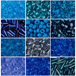 12 Stil Glas Rocailles & Stiftperlen&nbsp;SEED-PA0001-14A