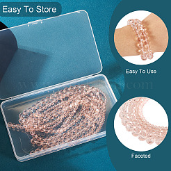 4 нить 4 вида прозрачных стеклянных бусин&nbsp;GLAA-TA0002-56C