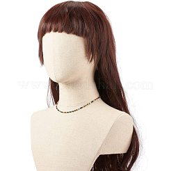 女性のための天然瑪瑙ビーズネックレス  304ステンレススチールのロブスタークロウ留め金付き  ラウンド  18.31インチ（46.5cm）  ビーズ：2.5~3.5mm&nbsp;NJEW-JN03789-01