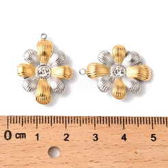 Подвески из нержавеющей стали 304 со стразами&nbsp;STAS-Z145-03GP-02