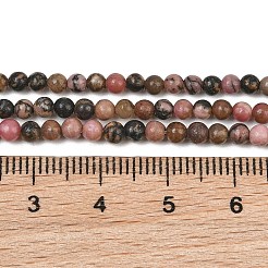 Abalorios naturales rhodonite hebras&nbsp;GG-CBA0389-A06-3mm