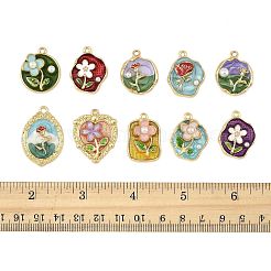 10шт 10 стиля подвески из сплава с эмалью ENAM-FS0003-29