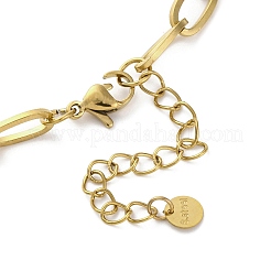 Цепочки-скрепки из нержавеющей стали 304 с подвеской в виде тройного листа&nbsp;NJEW-K389-02G