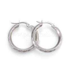 Серьги-кольца из нержавеющей стали 304&nbsp;EJEW-L215-38P