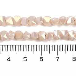 Стеклянные бусины с гальваническим покрытием  EGLA-B009-05A-04