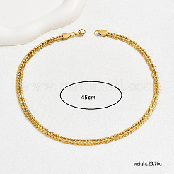 Элегантные ожерелья из нержавеющей стали 201 пробы с цепочкой из пшеницы для повседневного ношения и образа для отпуска&nbsp;NT2171-1